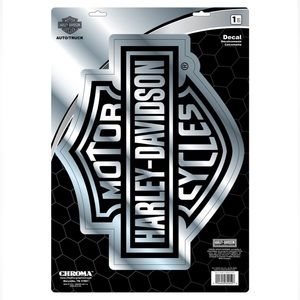 Harley-Davidson® Bar & Shield® Auto/Truck Decal Black and Chrome | Large